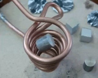 Melting aluminum with a magnet.gif
