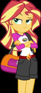 1219827__safe_solo_clothes_equestria+girls_vector_sunset+shimmer_absurd+res_smirk_shorts_raised+eyebrow.png
